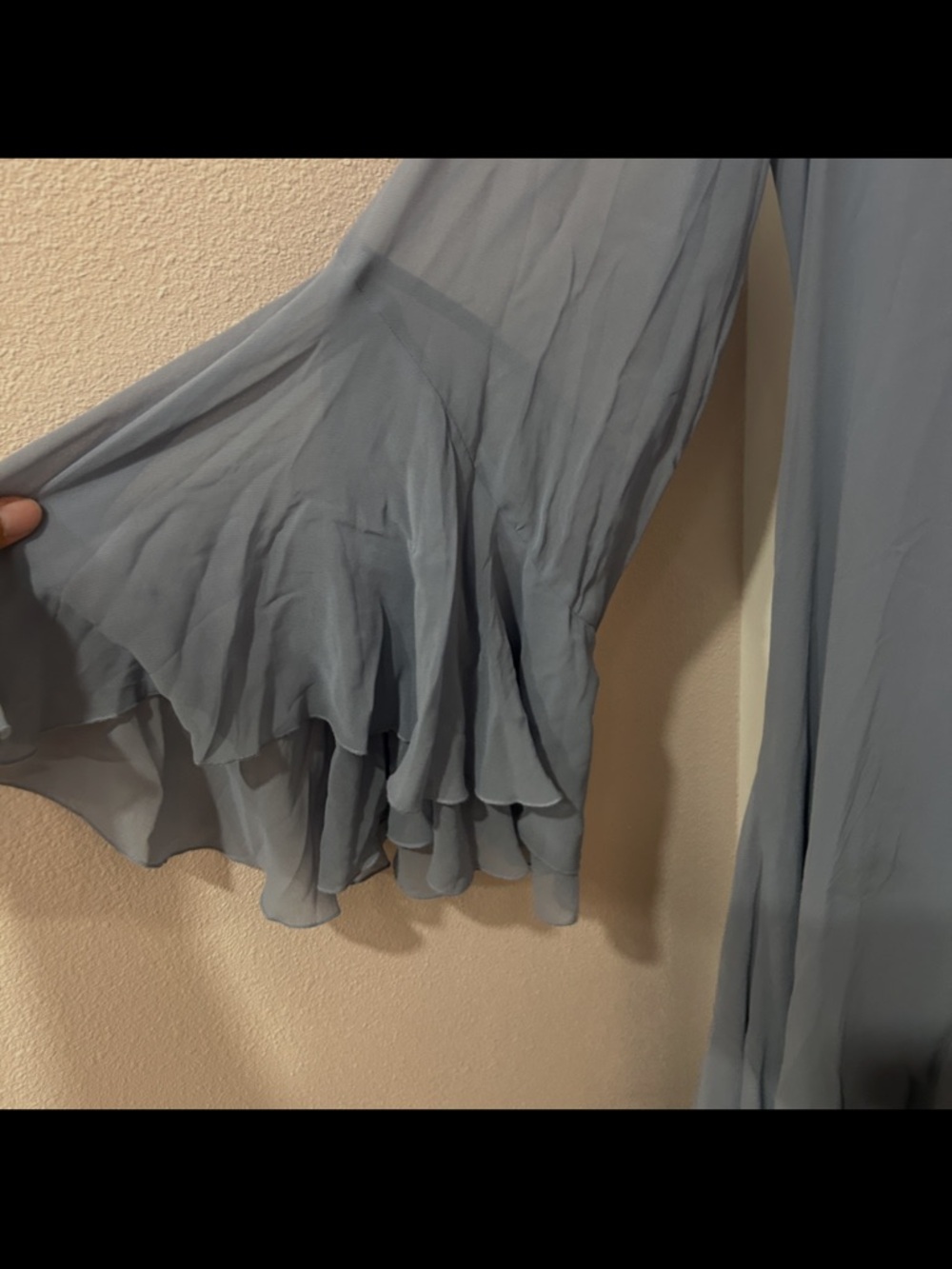 H&M edition Light Blue Ruffle Sleeve Maxi Dress - Picture 7 of 7